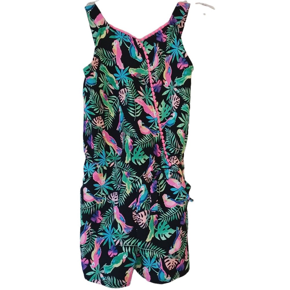 Wonder Nation Colorful Tropical Romper NWOT